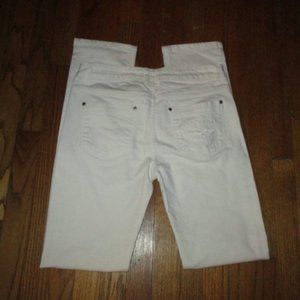 ESCALES Paris 328/400 White Straight Leg Jeans